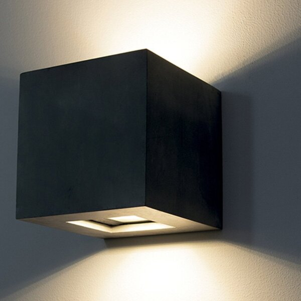 Applique esterno moderno belfiore 9010 scubo 1092 396 30226 led betaly cubo biemissione - Belfiore - 9010 Outdoor