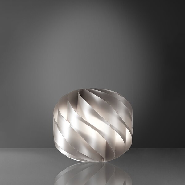 Lampada Da Tavolo Globe 1 Luce In Polilux Silver D15 Made In Italy