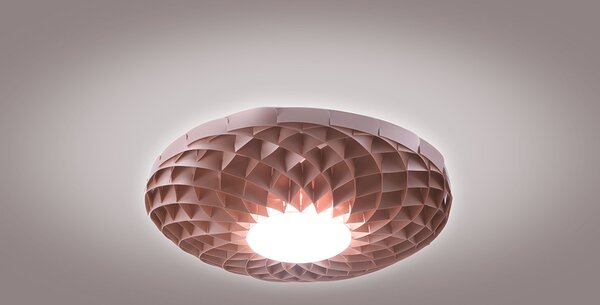 Plafoniera Dalia Led Attacco Gx53 Polilux Rosa Metallico D60 Made In Italy