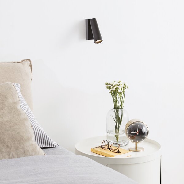 Applique Moderna Pipe Metallo Nero Led 7W 3000K Luce Calda