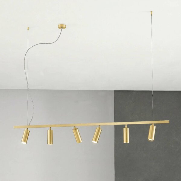 Cremasco Lampada a sospensione 7532, dimmerabile, Ottone / Oro, Soggiorno / Sala da pranzo, Ottone, Moderno, Lampada a sospensione