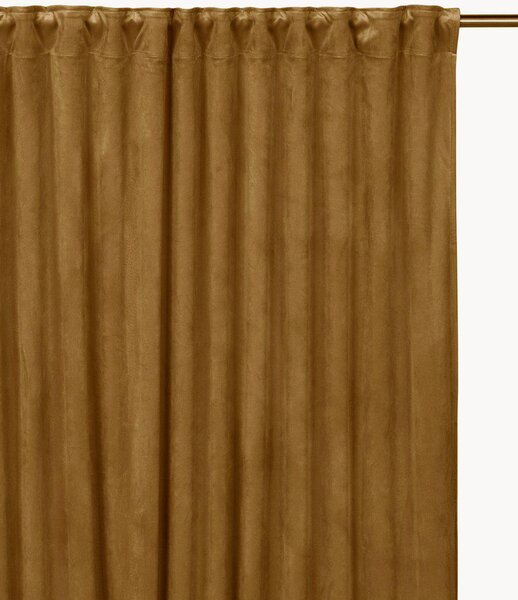 Set di 2 tende oscuranti in velluto con multibanda Estelle, larg. 135 cm