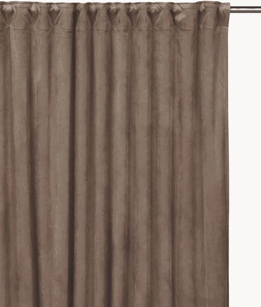 Set di 2 tende oscuranti in velluto con multibanda Estelle, larg. 135 cm