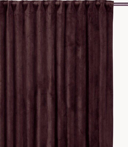 Set di 2 tende oscuranti in velluto con multibanda Estelle, larg. 135 cm