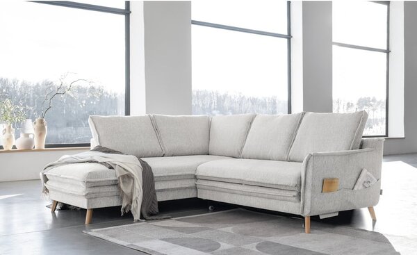 Divano letto angolare beige (angolo sinistro) Charming Charlie - Miuform