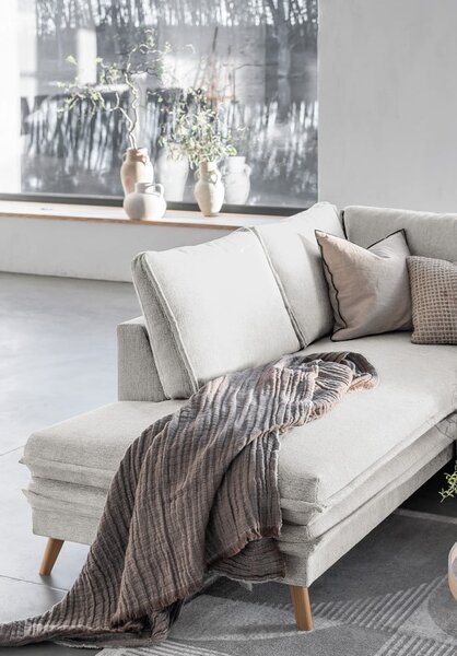 Divano letto angolare beige (angolo sinistro) Charming Charlie - Miuform