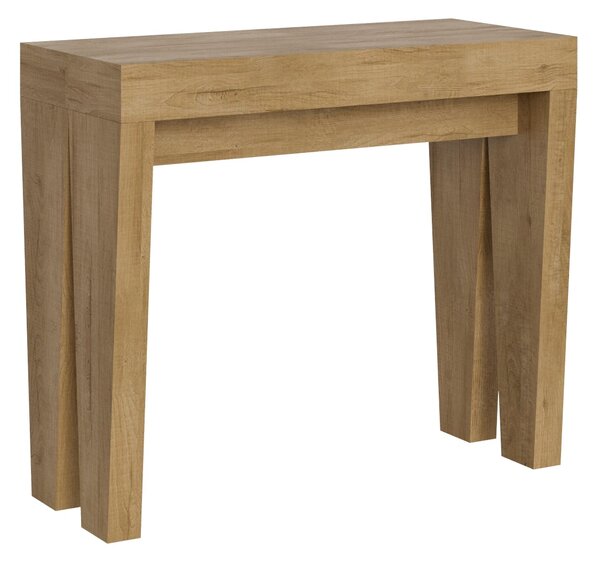Consolle Allungabile 90-300x42x77 cm in Nobilitato Marrone