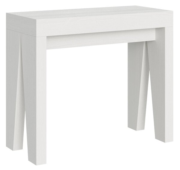 Consolle Allungabile 90-196x42x77 cm in Nobilitato Bianco