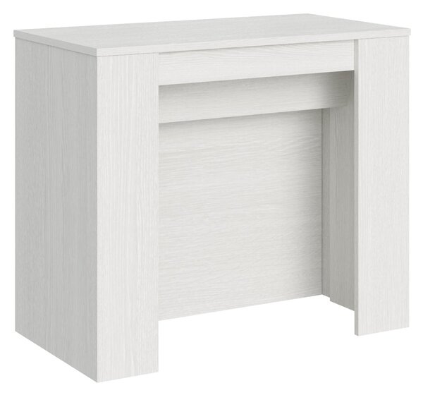 Consolle Allungabile 90-296x48x77 cm in Nobilitato Bianco