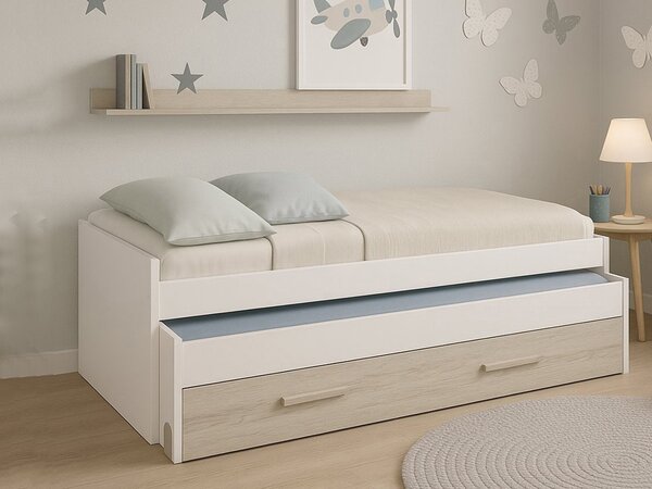 Letto bambini contenitore199x96cm bianco - Art