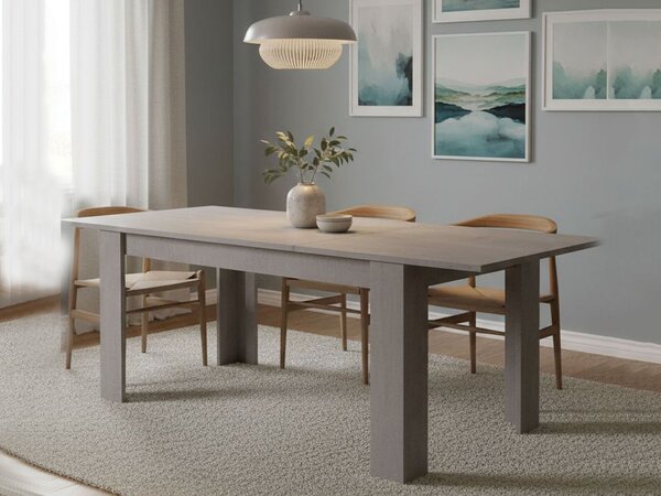 Tavolo allungabile 8-10 posti 160-220x88cm cemento - Artino