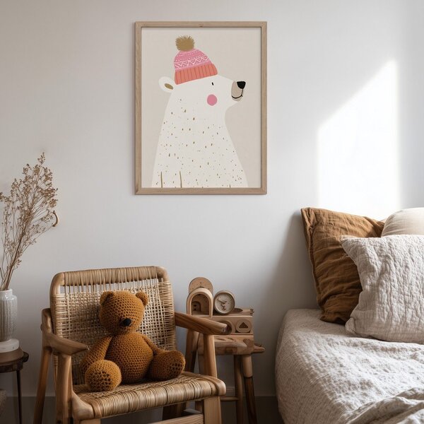 Quadro da bambini 30x40 cm White Bear – Styler