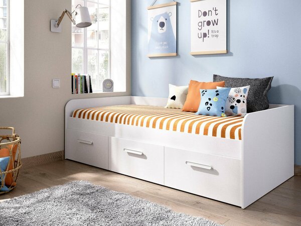 Letto bambini 3 cassetti 194x97cm bianco - Aco