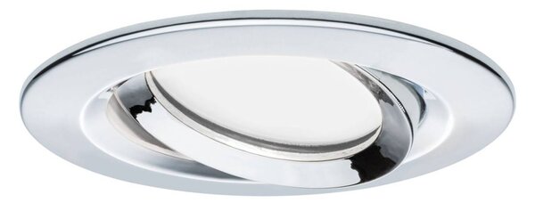 Paulmann Faretto LED Nova Plus Coin, set da 3, rotondo, cromato, 2.700 K, IP65 Plus, dimmerabile, Cromo / Argento, Corridoio, Alluminio, Moderno