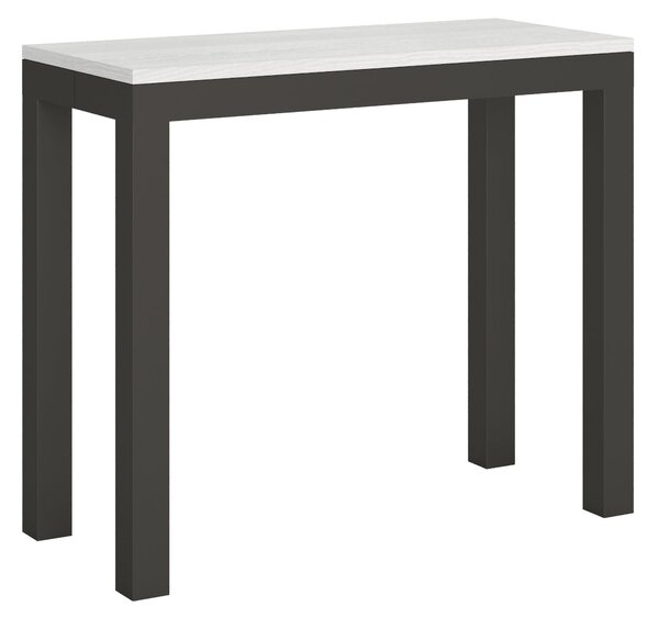 Consolle Allungabile 90-300x40x77 cm in Nobilitato Bianco