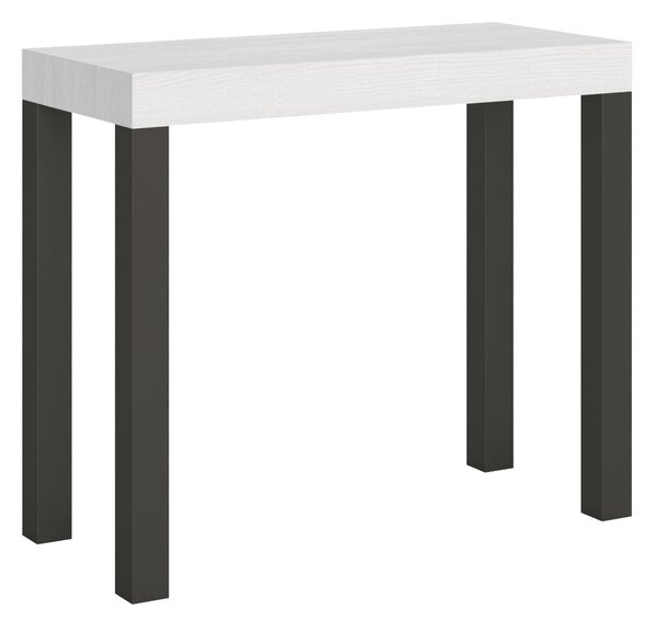 Consolle Allungabile 90-300x40x77 cm in Nobilitato Bianco