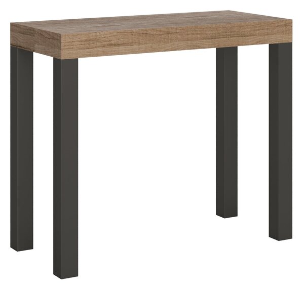 Consolle Allungabile 90-300x40x77 cm in Nobilitato Marrone