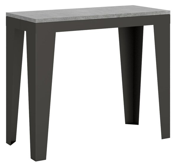 Consolle Allungabile 90-300x40x77 cm in Nobilitato Grigio
