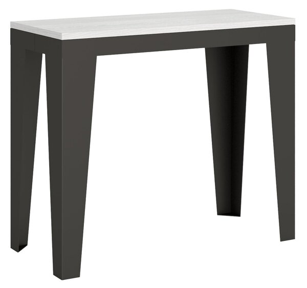 Consolle Allungabile 90-300x40x77 cm in Nobilitato Bianco