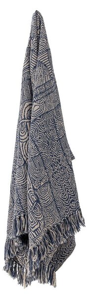 Coperta blu in misto cotone 130x160 cm Bresso – Bloomingville