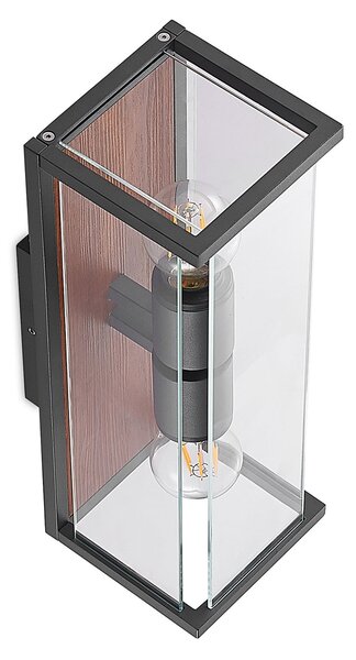 Lampade da esterno Lucande, Elwin, dimmerabile, Nero, Metallo, Moderno