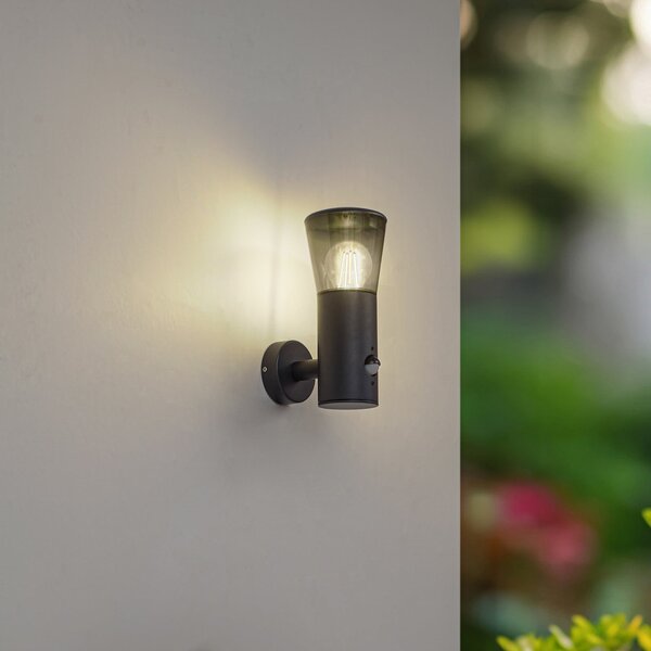 Lampade da esterno Lindby, Heulo, dimmerabile, Nero, Alluminio, Moderno