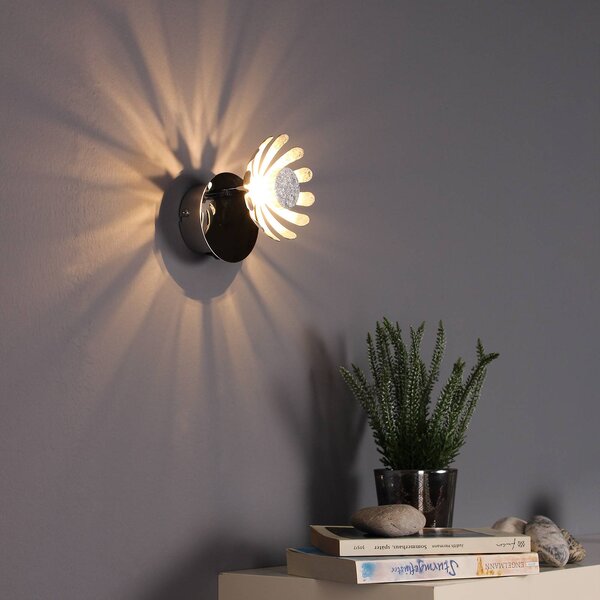 Eco-Light Applique LED Bloom argento