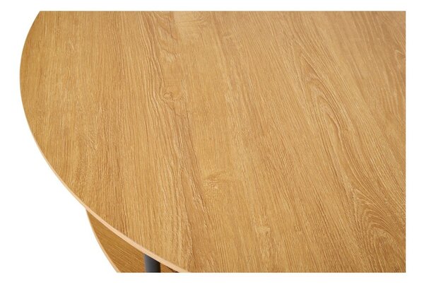 Tavolino da salotto rotondo di colore naturale con effetto rovere ø 80 cm Pensacola – Unique Furniture