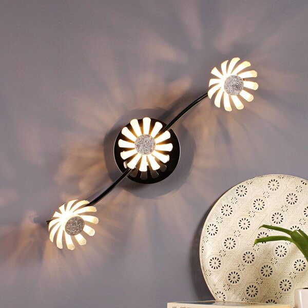 Eco-Light Applique LED Bloom 3 luci argento