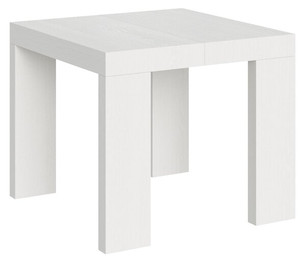 Tavolo Allungabile 90-246x90x77 cm Roxell bianco frassino