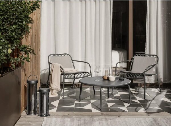 Tavolino da giardino rotondo in metallo ø 80 cm Yua – Blomus