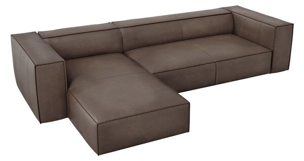Divano angolare in pelle marrone (angolo sinistro) Madame - Windsor & Co Sofas