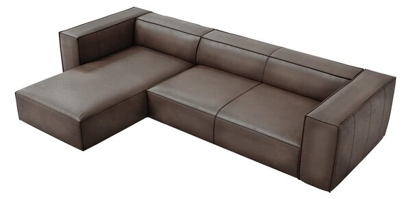 Divano angolare in pelle marrone (angolo sinistro) Madame - Windsor & Co Sofas