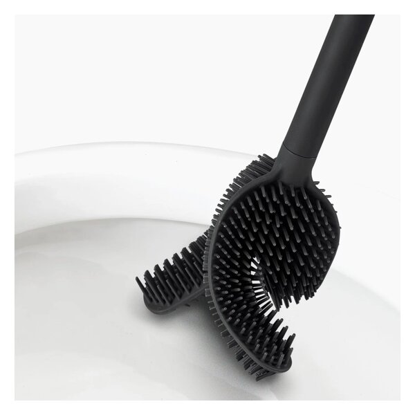 Joseph Joseph Flex 360 Lite Matt Black Scopino per WC Tripla Azione Antigoccia Anti-intasamento