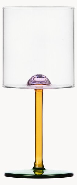 Bicchiere vino in vetro borosilicato fatto a mano Dot