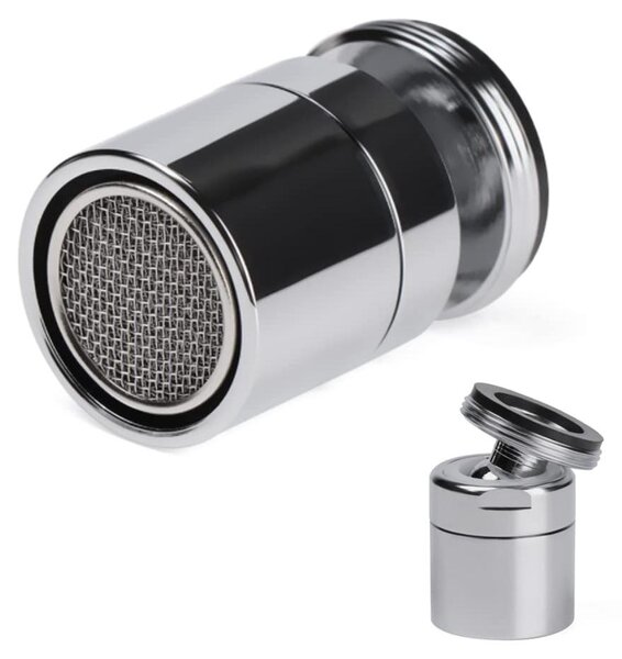 Adattatore filtro per rubinetto da cucina, girevole a 360 gradi, con attacco filettato maschio da 16 mm