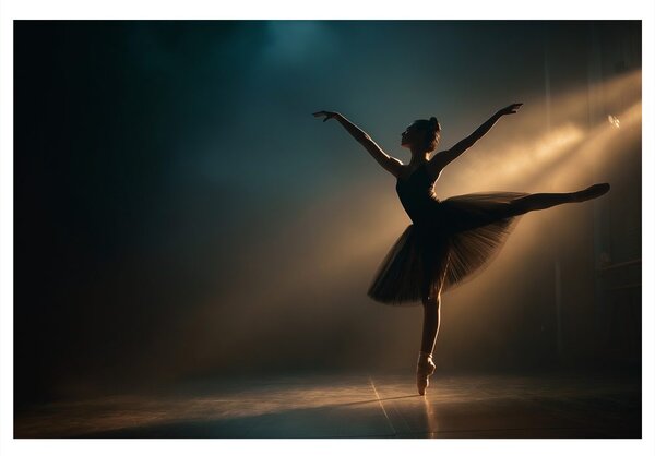 Quadro su tela – Ballerina sotto i riflettori