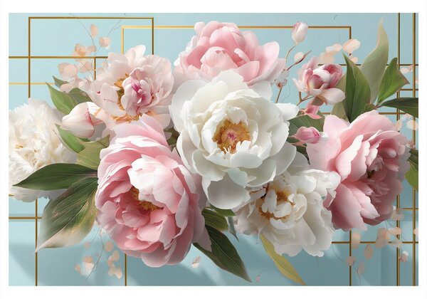 Quadro su tela – Eleganti fiori di peonia