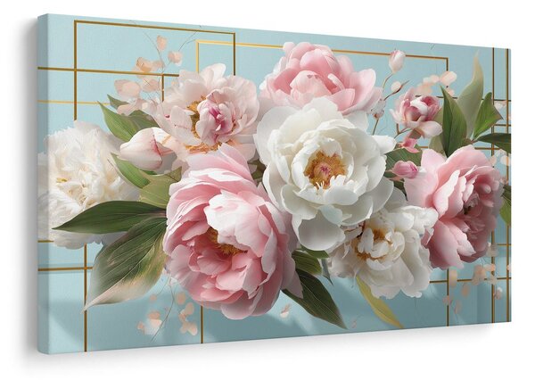 Quadro su tela – Eleganti fiori di peonia