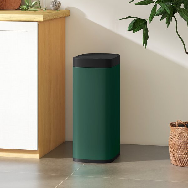 HOMCOM Pattumiera da cucina 50 L con sensore di movimento e finitura anti-impronta | Aosom Italy