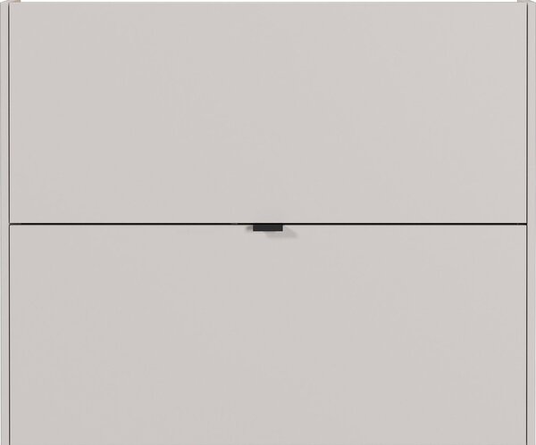Scarpiera color crema con effetto rovere con ante ribaltabili/da parete 100x83x18 cm Ameca – Germania