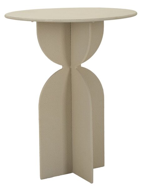 Tavolinetto Dune Ø45x58 cm in Ferro Crema