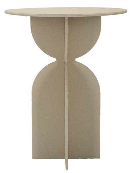 Tavolinetto Dune Ø45x58 cm in Ferro Crema