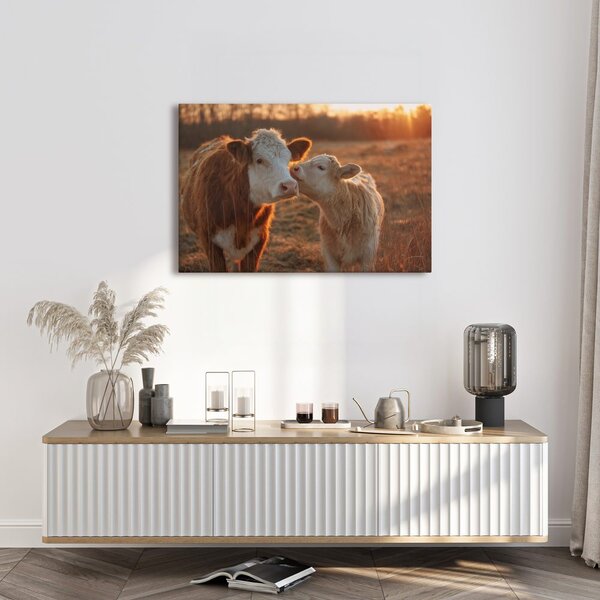 Quadro su tela – Tramonto sul pascolo