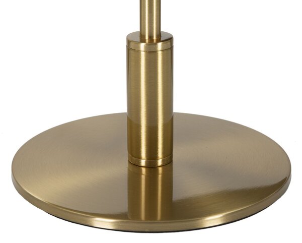 Lampada da Tavolo Ball Feather Ø30x50 cm in Ferro e Plastica Oro e Bianco