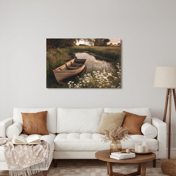 Quadro su tela – Tranquillità autunnale al laghetto