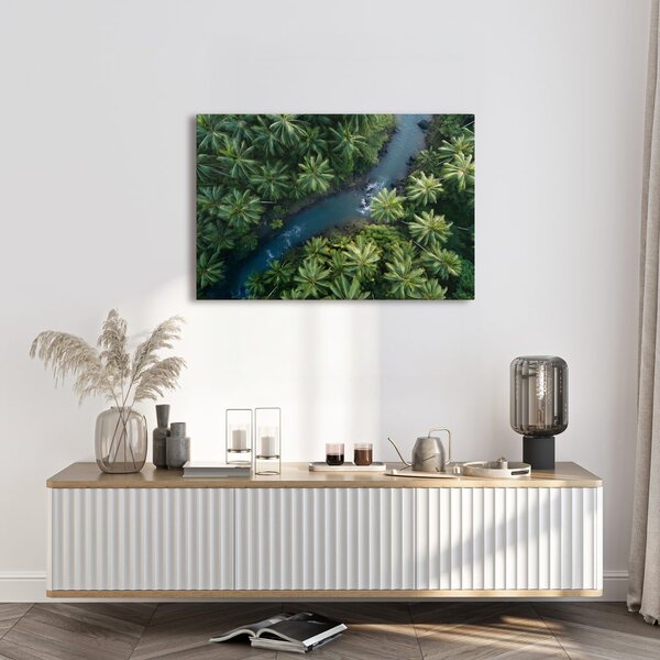Quadro su tela – Fiume tropicale nella giungla