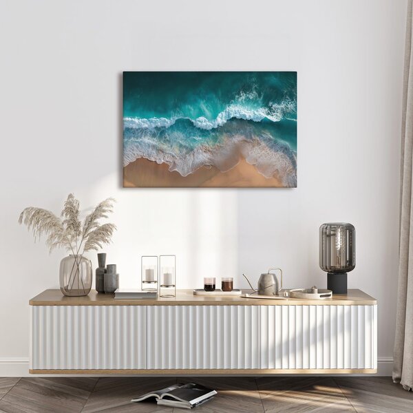 Quadro su tela – Onda marina e sabbia