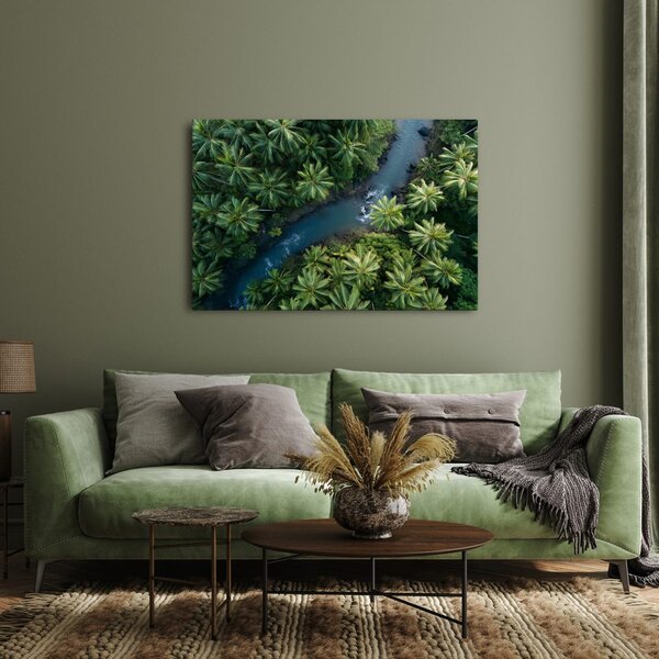 Quadro su tela – Fiume tropicale nella giungla