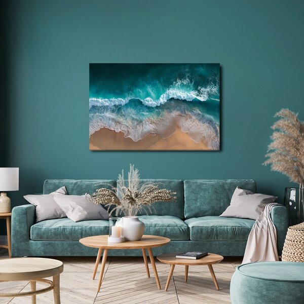 Quadro su tela – Onda marina e sabbia
